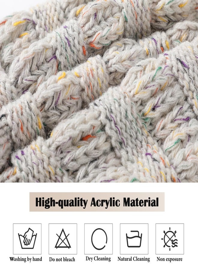 Premillow Beanie Hat, Winter Hats for Women, Beanies Women Chunky Cable Knit Hats, Thick Soft Warm Womens Winter Cap for Cold Beige - Image 4