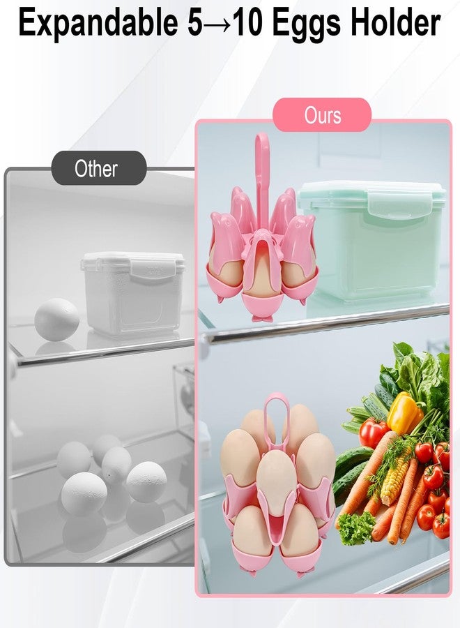Asltw Dolphin Boiled Egg Holder - Cute 3-in-1 Egg Cooker Rack for Boiling, Serving & Storing Eggs, BPA-Free Kitchen Gadget Holds 5-10 Eggs, Fun Gift for Kids & Families (Pink) - Image 3