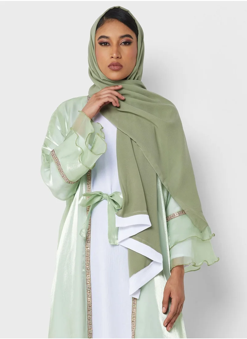 خزانة Bell Sleeved Abaya With Inner