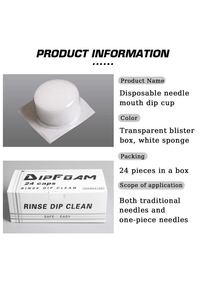 CINRA Oam - Cinra 24Pcs Dip Caps Dip Foam Rinse Caps Cups Cleaning Tip Rinse Dip Clean For Dip Foam Cleaning Cap Clean Supplies - Image 3