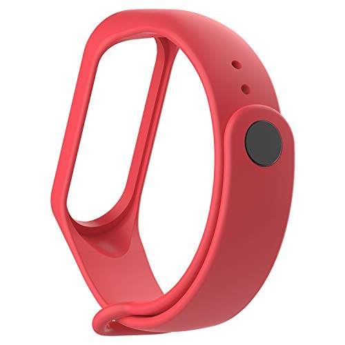 VEROX Replacement Strap Compatible with Mi Band 3 Red Color Replacement Strap, Replacement Strap Band for Mi Band 3 Accessories with Screen Protector(Not for Mi Band 2/ HRX Edition) - Image 2