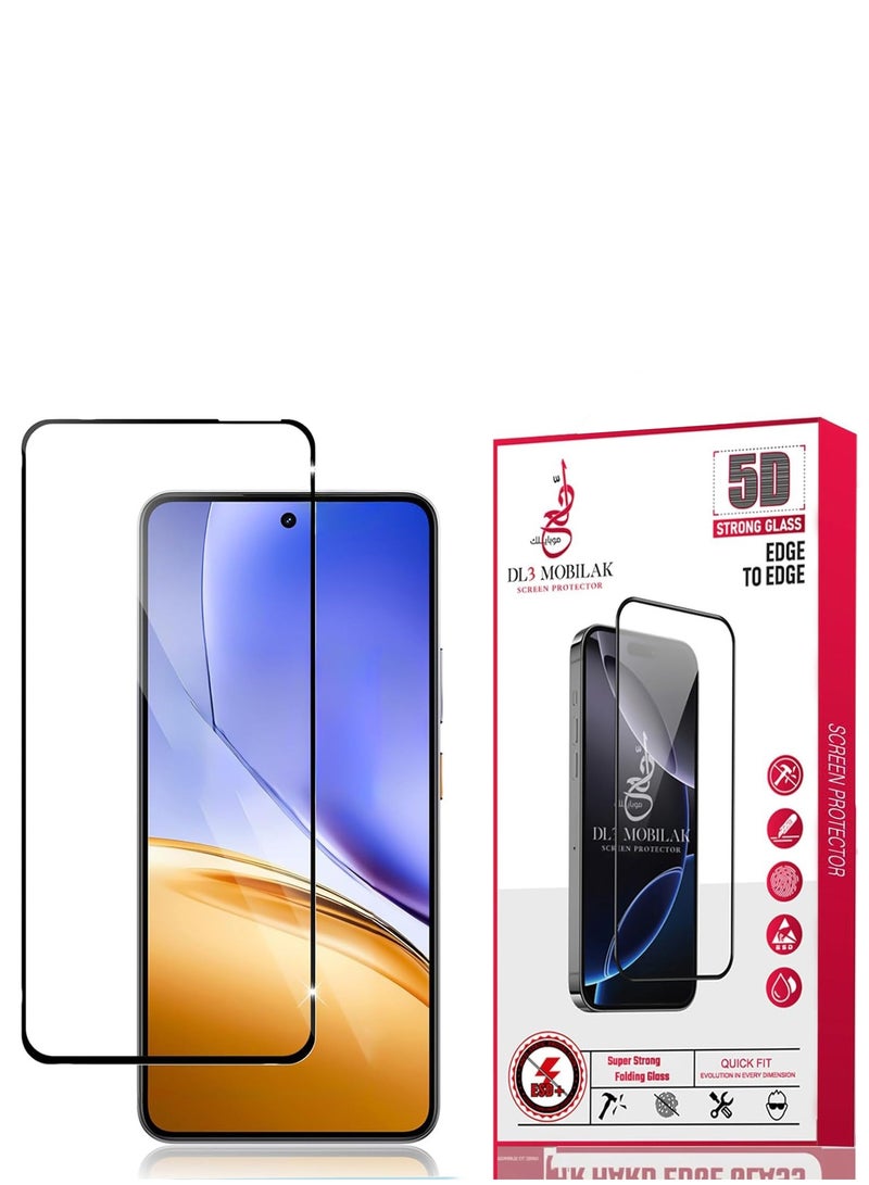 Dl3 Mobailk Xiaomi Redmi 13 4G/5G | Redmi 12 4G/5G | Poco M6 4G | Infinix Hot 11s | Hot 20s | Hot 30 | Hot 40 | Hot 12 Tempered Glass Screen Protector 5D Hardness Anti-Scratch, Case Friendly