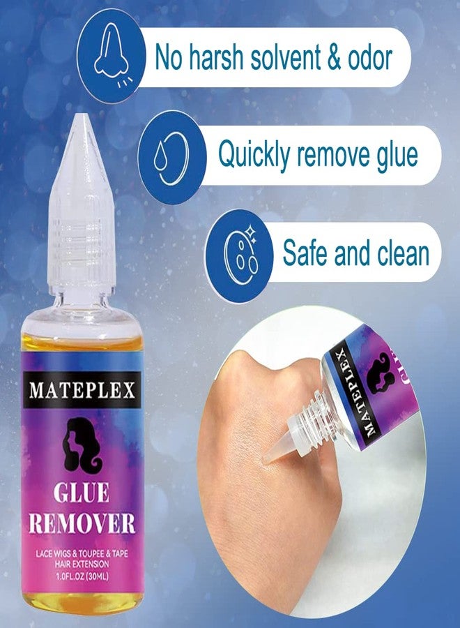 MATEPLEX Extreme Hold Lace Glue Pen and Glue Remover Kit for Lace Wig Invisible Waterproof Hair Bonding Adhensives Tape in Extension Remover Set Free Accessories Included Rush and Hair Band(5 PCs) - Image 2