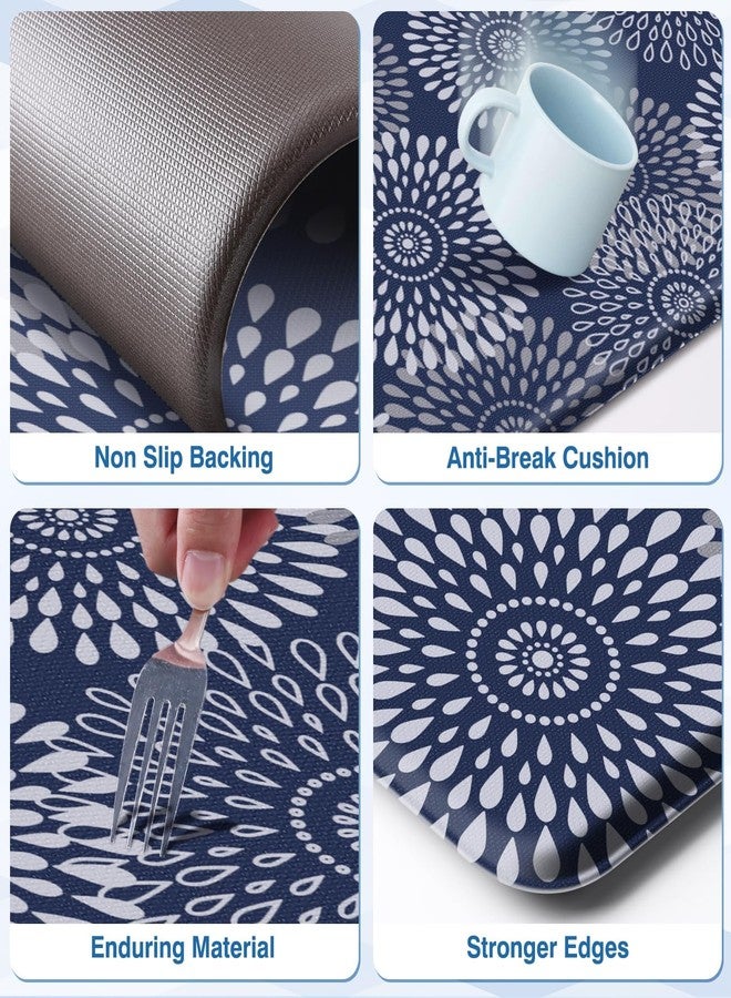 LuxStep Kitchen Mat Cushioned Rugs Anti-Fatigue Mats for Kitchen Floor,Waterproof Non-Slip Mats and Rugs Set for Office,Floor,Laundry 17.3"×30"+17.3"×47",Blue - Image 5