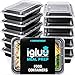Igluu Meal Prep Containers [10 pack] 1 Compartment with Airtight Lids - Plastic Food Storage Bento Box - BPA Free - - Image 2