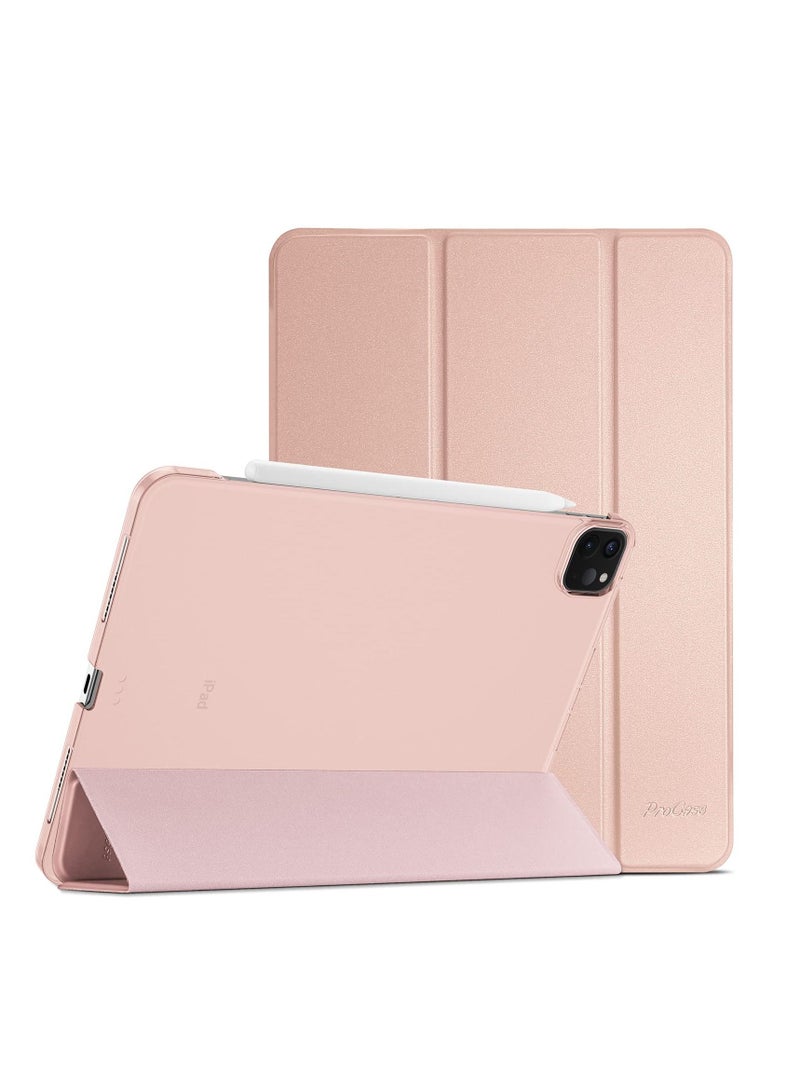 Procases IPad Pro 11 Inch Case  Slim Stand Hard Back Shell Smart Cover Rosegold - Image 1