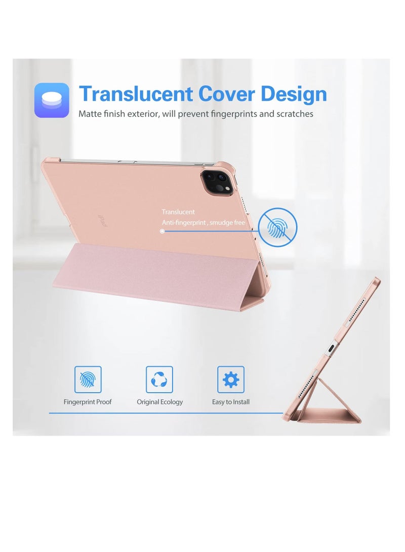 Procases IPad Pro 11 Inch Case  Slim Stand Hard Back Shell Smart Cover Rosegold - Image 2