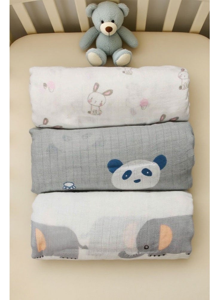 Super ZYouth 3-Pack Baby Swaddle Blankets, Blanket Swaddle Wrap for Boys and Girls (110 X 110cm) - Image 1