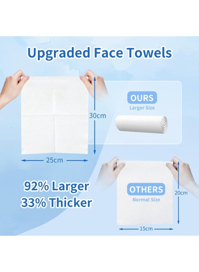Disposable Face Towels XL,100% Biodegradable, Extremely Soft, 50 Count, Vegan, Facial Towels For Home, Travel & Salon Use. - Image 5