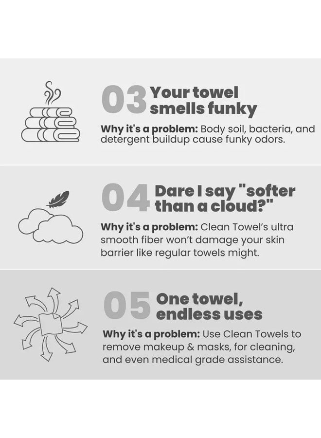 Disposable Face Towels XL,100% Biodegradable, Extremely Soft, 50 Count, Vegan, Facial Towels For Home, Travel & Salon Use. - Image 4