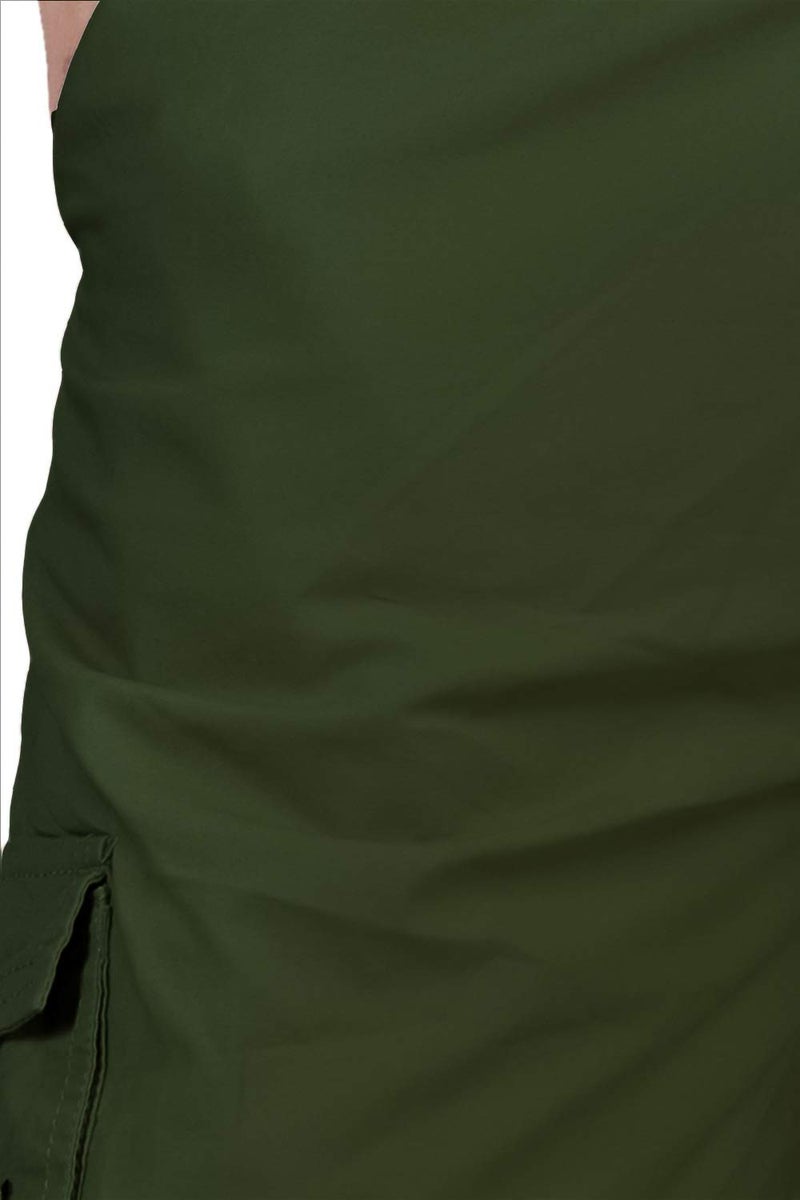 0-DEGREE Men's Regular Fit Three Quarter Shorts Olive 40 Inch Waist - Image 4