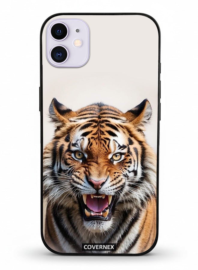 Covernex Apple iPhone 11 Protective Case Cover Printed Featuring Roaring Tiger - Image 2