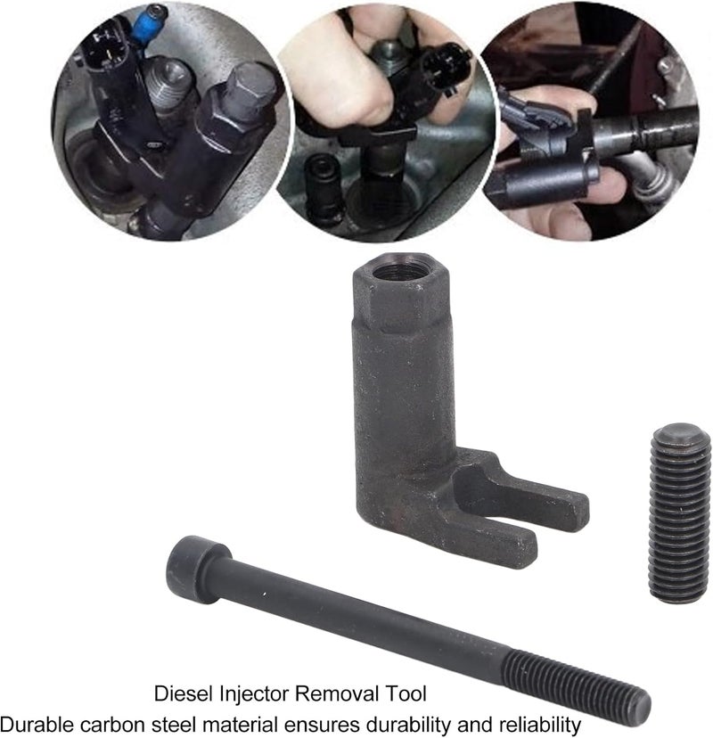 Professional Injector Extractor Removal Tool Kit, 3 Piece Steel Steel Injector Extractor for Disassembly and Repair - Image 4