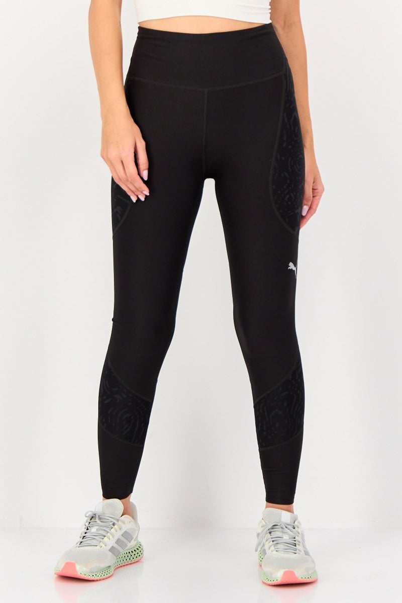 PUMA Women Sportswear Fit Brand Logo Training Tight, Black - Image 1