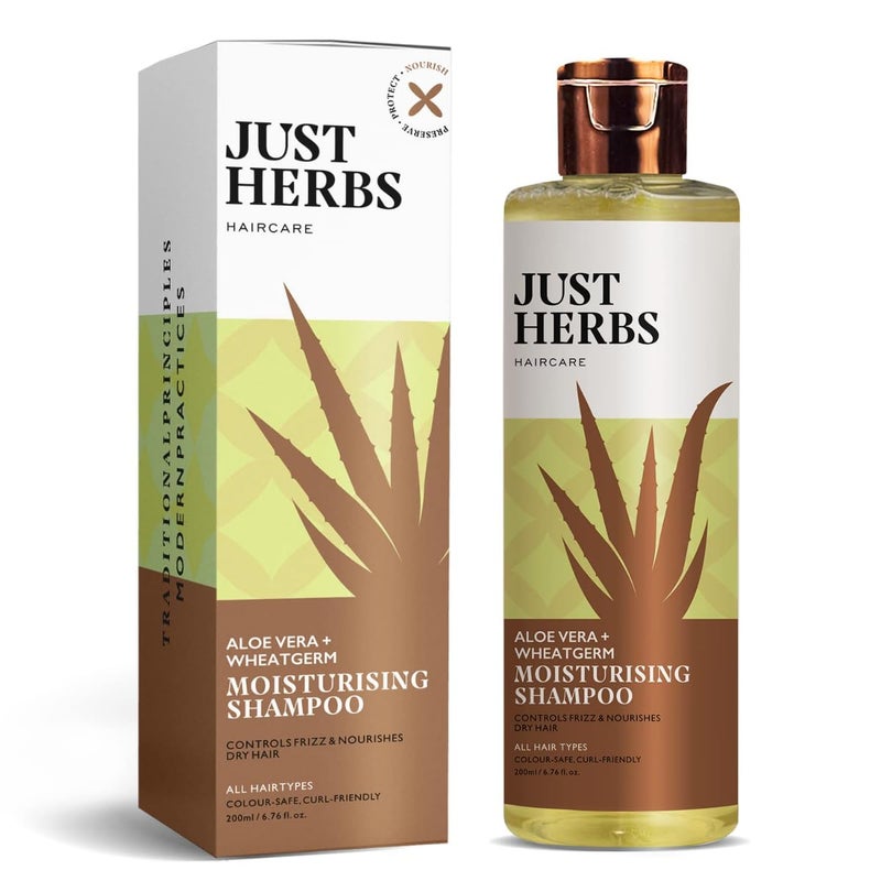 Just Herbs Ayurvedic Silky Strength Anti Dandruff Hairfall Shampoo For Men Women Suitable For Dry Hair Scalp Sulphate Paraben Free 200 ml - Image 1