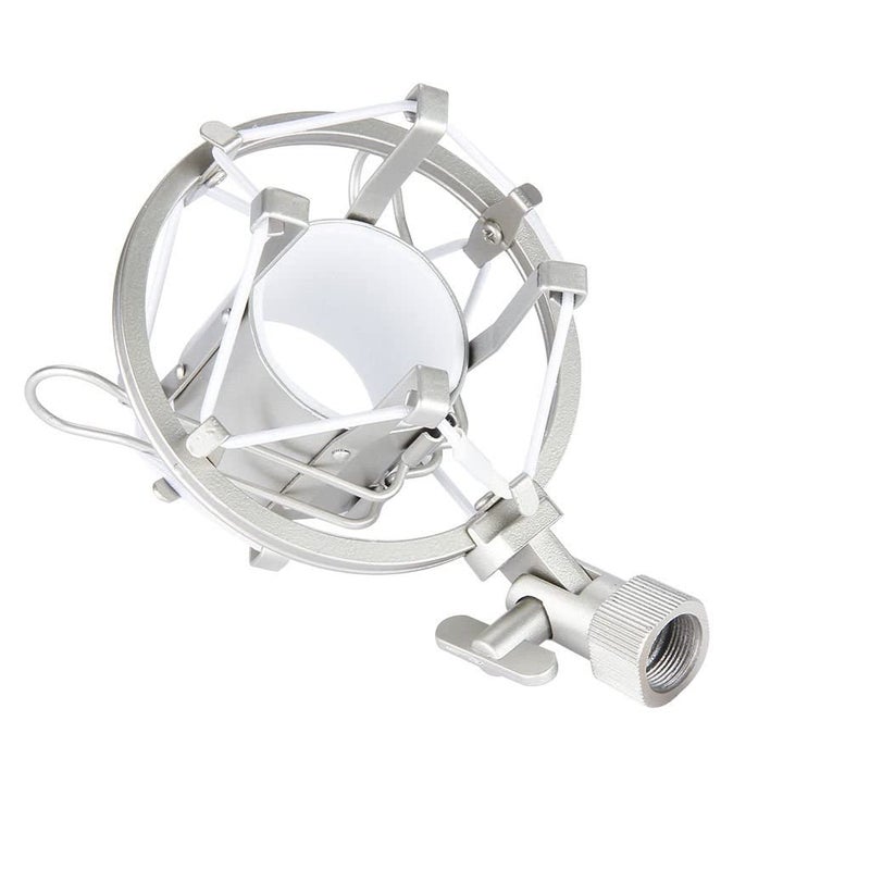 Powerpak Shock Mount 01 Universal Mount Holder for Studio Condenser Microphone (Silver) - Image 1