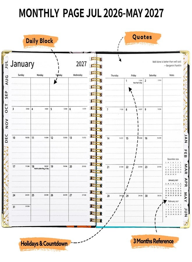 Thboxes Student Planner July 2026 - June 2027, Monthly and Weekly School Planners 8.5" x 6.5" Academic Organizer Planners for Students to Manage Classes, Assignments, Goal Setting,Stickers Included - Image 3