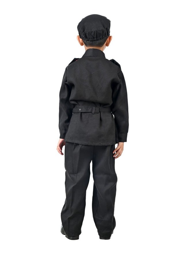 بوك ماي كوستيوم - زي تنكري احترافي لمهنة الأمن في فرقة الكوماندوز السوداء من BookMyCostume، مناسب للأعمار من 7 إلى 8 سنوات - Image 1