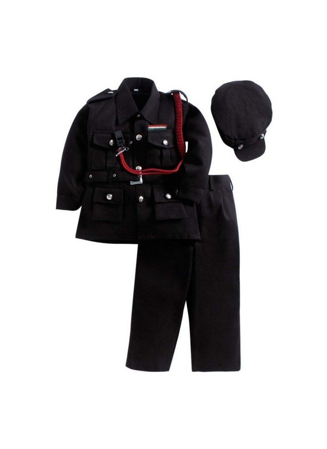 بوك ماي كوستيوم - زي تنكري احترافي لمهنة الأمن في فرقة الكوماندوز السوداء من BookMyCostume، مناسب للأعمار من 7 إلى 8 سنوات - Image 1