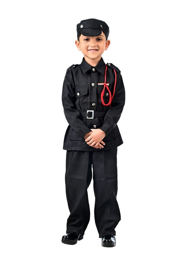 بوك ماي كوستيوم - زي تنكري احترافي لمهنة الأمن في فرقة الكوماندوز السوداء من BookMyCostume، مناسب للأعمار من 7 إلى 8 سنوات - Image 1