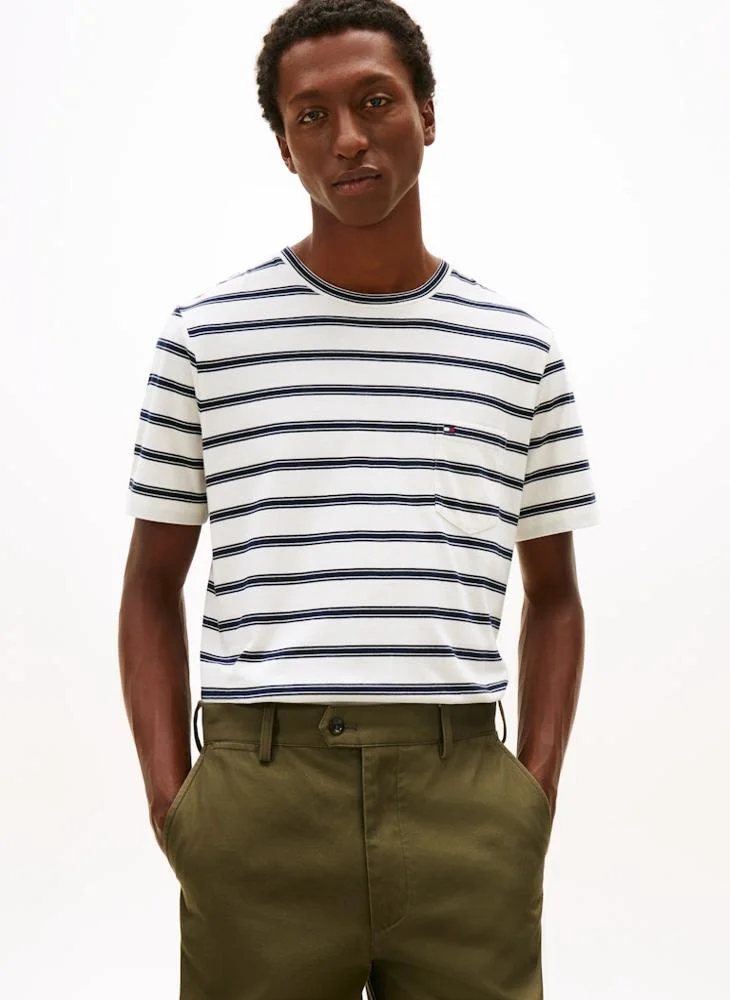 Stripe Patch Pocket Jersey T-Shirt