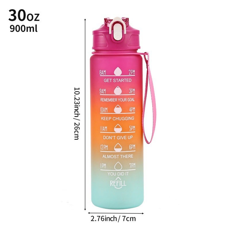 Gradient Three-Color Kettle Cross-Mirror E-Commerce Gradient Outdoor Frosted 750Ml Sports Water Cup Large Capacity - Image 1