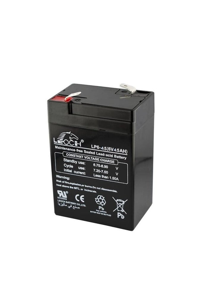 LEOCH LEOCH BATTERY 6 VOLT- 4.5 AH  - Image 1