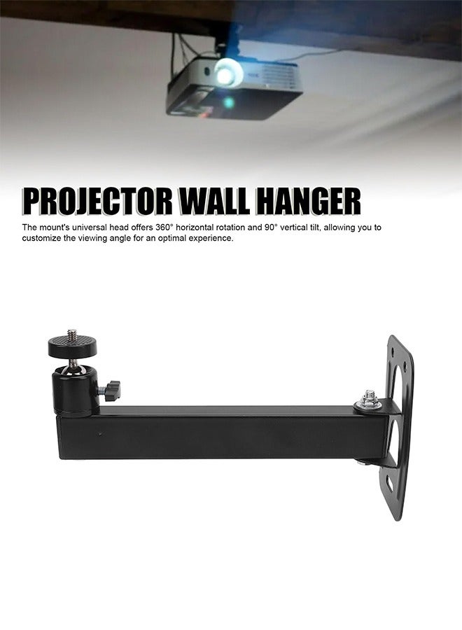 Projector Wall Mount, 360 Degree Rotation Adjustable Projector Wall Mount Stand for JMGO, Stainless Steel Projector Mount for Wall, Space Saving Projector Hanger  - Image 2