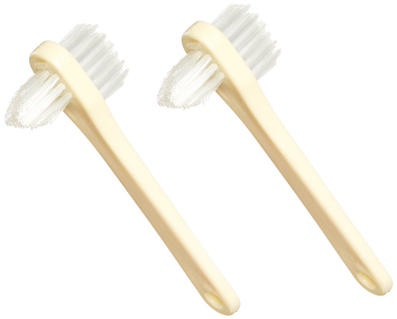 Medline Two-Sided Denture Brushes, Ivory (Pack of 144) - Image 2