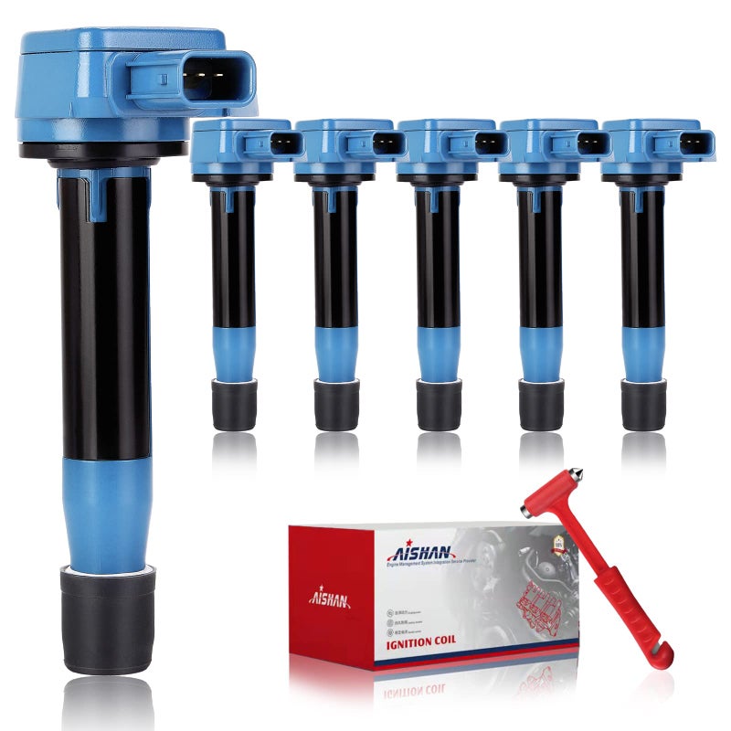 AISHAN Set of 6 Ignition Coil Pack Compatible with Honda Accord Odyssey 30L 32L 35L V6 Acura TL CL RL LX EX V6 Vue  Replace UF242
