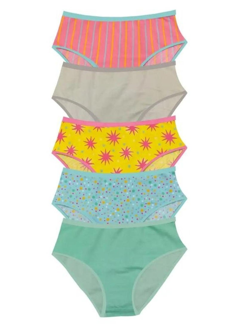 Dice Pack of 5 Cotton Classic Brief Panties for Women - Image 1