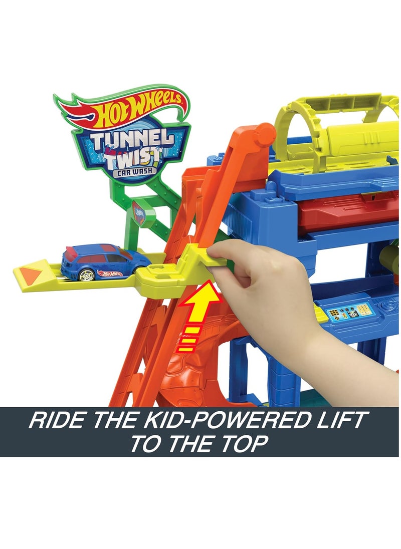 Hot Wheels - Tunnel Twist Car Wash & Color Shifters Vehicle in 1:64 Scale - Image 1