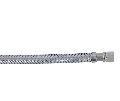 Endurance Pro 5 Foot Universal Ice Maker Flexible Braided Stainless Steel Water Supply Hose Connector Connection, 1/4 x 1/4 Inch Compression Fittings (1, 5 Foot) - Image 3