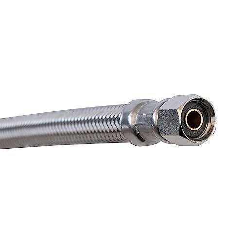 Endurance Pro 5 Foot Universal Ice Maker Flexible Braided Stainless Steel Water Supply Hose Connector Connection, 1/4 x 1/4 Inch Compression Fittings (1, 5 Foot) - Image 4