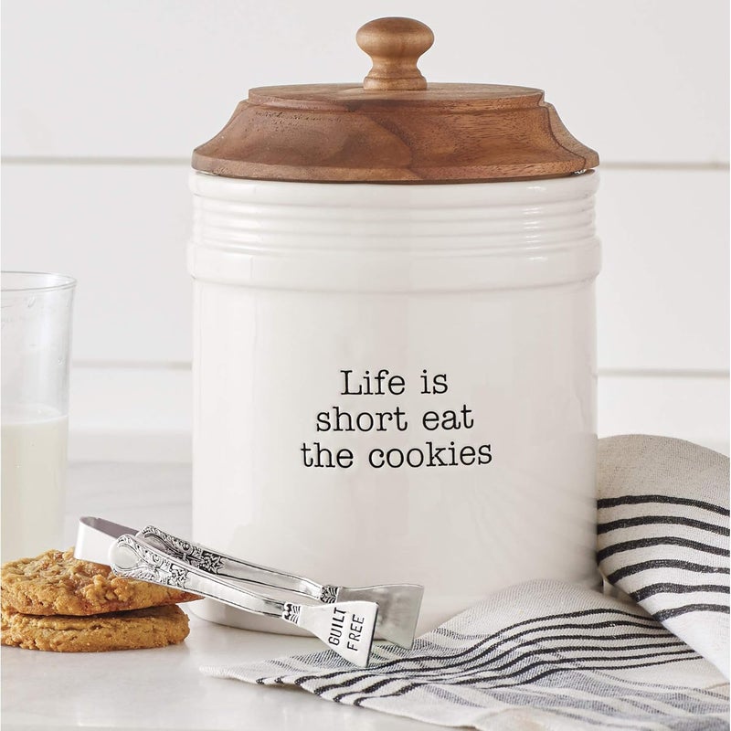 MudPie Circa Cookie Jars (Life is Short) - Image 2