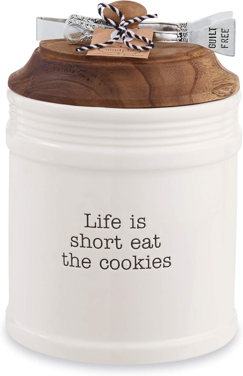 MudPie Circa Cookie Jars (Life is Short) - Image 1