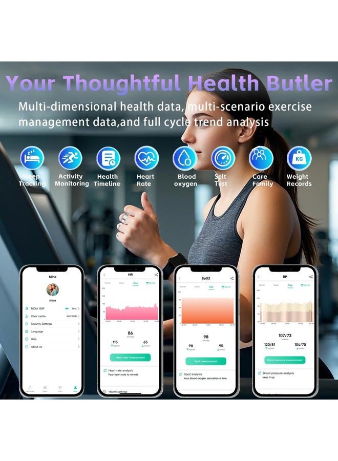 Anarow Smart Ring Health Tracker, Fitness Tracker Ring for Women Men, Monitoring of Pedometer, SpO2, Sleep Quality, Heart Rate, No Subscription Fee, Sport Rings for iOS & Android (Silver 7) - Image 3
