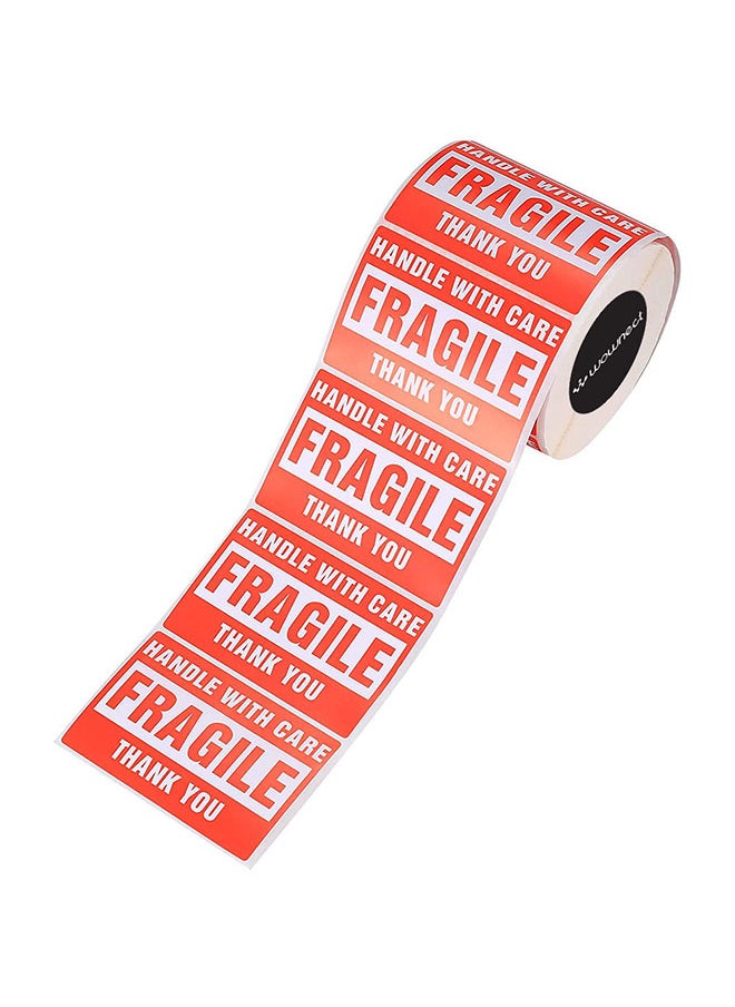 Wownect - Fragile Sticker HANDLE WITH CARE - FRAGILE - THANK YOU 2x3inch1000 Stickers - Image 1