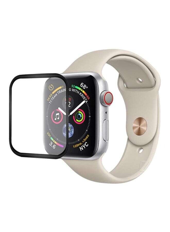 BORTONY Tempered Glass Screen Protector For Apple Watch Series 4 40millimeter Black/Clear - Image 1