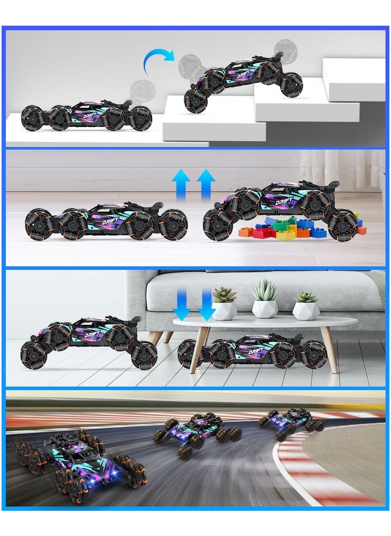 Taizz Ventures Gesture Sensing Stunt RC Car, 8WD Remote Control Climbing Drift Car Toy for Kids Ages 6-12, Transforming Off-Road Vehicle with Lights & Music, Perfect Birthday Boys & Girls, Blue  - Image 5