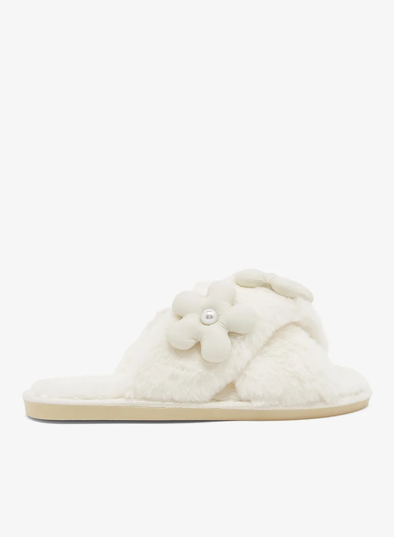 Pearl Fur Bedroom Slippers