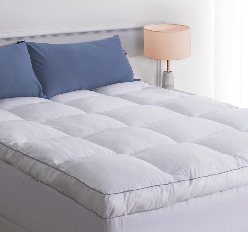 Marine Moon Marine Moon Mattress Topper Queen Cooling Plush Bed Thick Pillow Top Pad Hotel Quality Down Alternative for Queen Size with Deep PocketSoften Hardened Bed