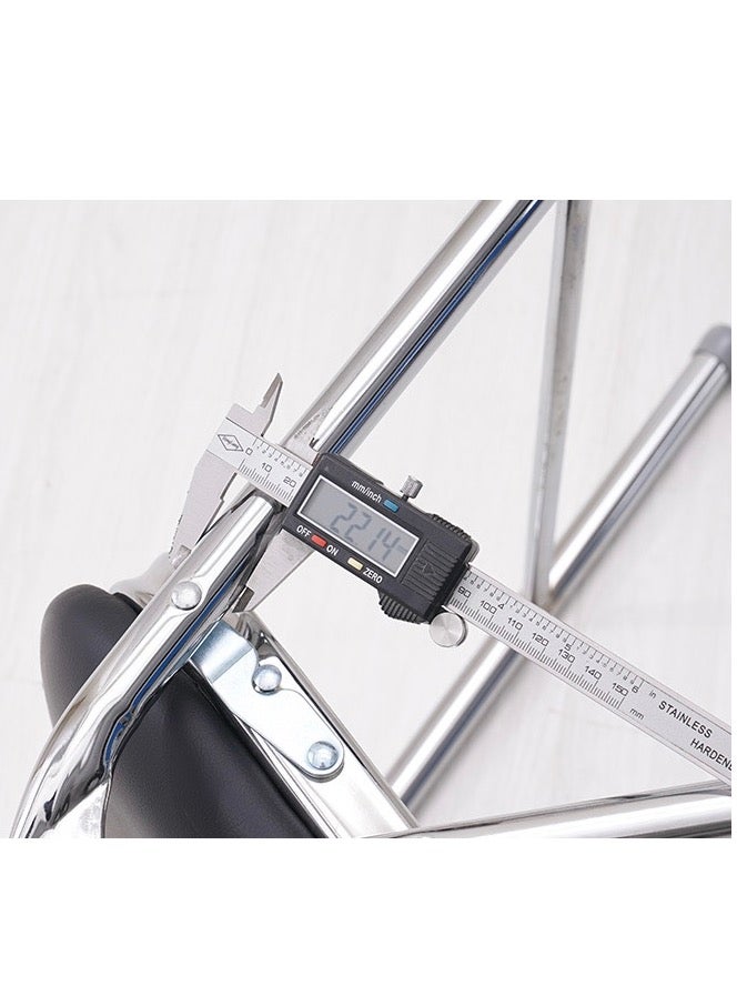 Living Folding Chair with Soft Cushion, Suitable for Household, Restaurant, Outdoor Fishing Office, Silver/Red - Image 5