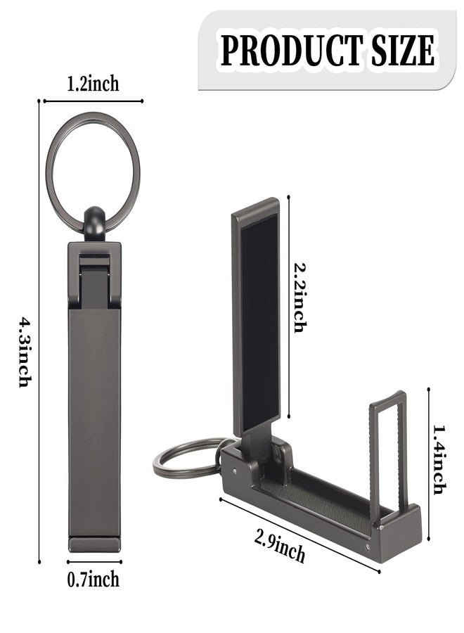 BULFULL Purse Hook for Table, Foldable Instant Bag Purse Hook Handbag Table Hanger Holder with Carabiner Set Phone Stand (Platinum+Black) - Image 4