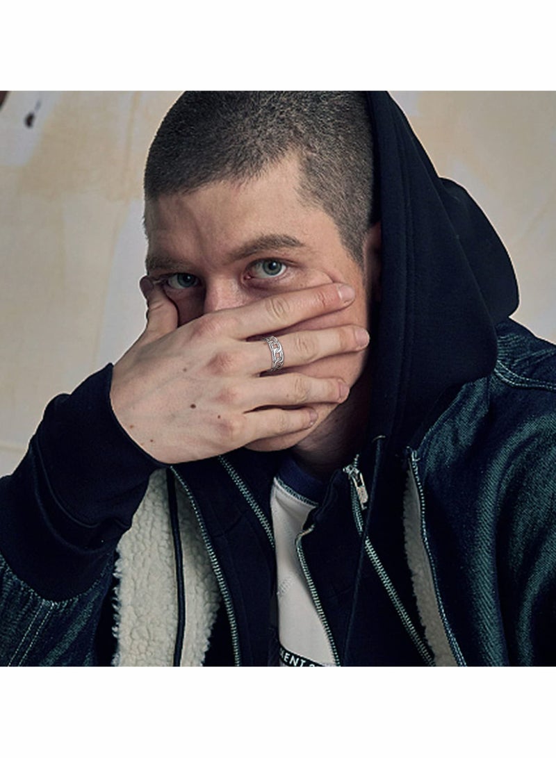 سيوسي مجموعة من الفولاذ المقاوم للصدأ مشبك معدني خواتم للرجال والنساء على نطاق واسع ماتي رسم كلاسيكي بسيط خواتم الزفاف 7 8mm حجم 10 - Image 2