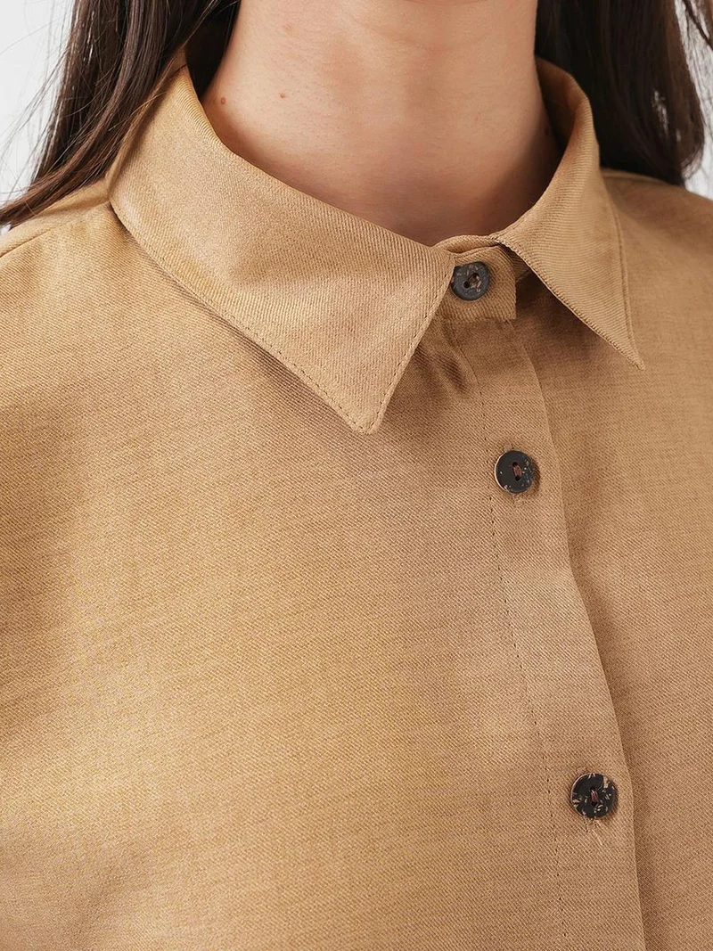 BIG DART BDART Linen Blend Long Sleeve Shirt and Pants Co-ord Set