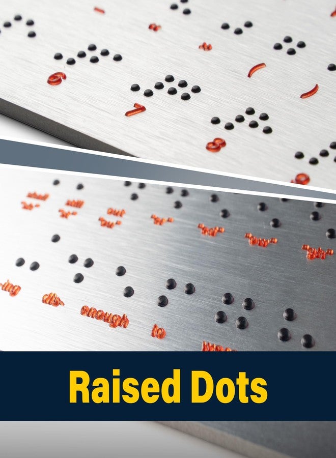 EliteSign Braille Alphabet & Words Board with Sturdy Raised Dots, Braille Learning Tool for Braille Beginners (Patent Pending) - Image 2