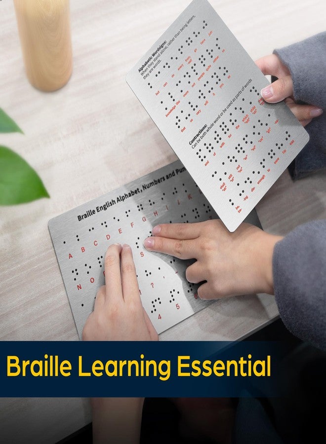 EliteSign Braille Alphabet & Words Board with Sturdy Raised Dots, Braille Learning Tool for Braille Beginners (Patent Pending) - Image 4