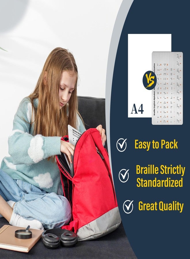 EliteSign Braille Alphabet & Words Board with Sturdy Raised Dots, Braille Learning Tool for Braille Beginners (Patent Pending) - Image 5