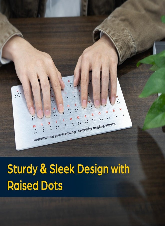 EliteSign Braille Alphabet & Words Board with Sturdy Raised Dots, Braille Learning Tool for Braille Beginners (Patent Pending) - Image 3
